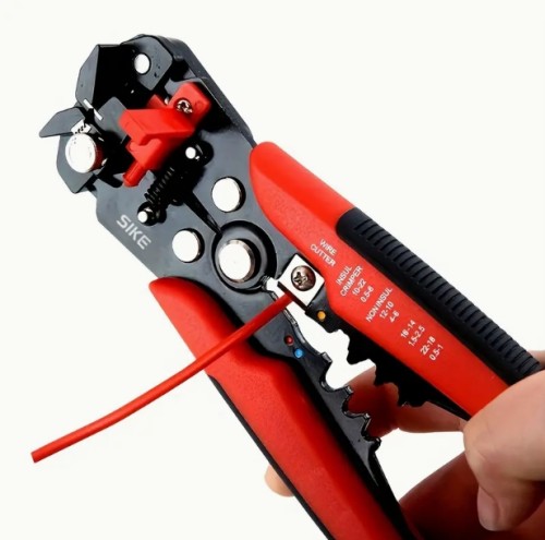 1개 헤비듀티 자동 와이어 스트리퍼 - 퀵 코어, 미조립형, 미끄럼 방지 그립 및 내식성 구조, 전기·자동차·건설용 - 24-10 AWG/0.2-6mm² 호환 가능, 전기공·DIY 프로젝트·정비사에게 이상적인 전선 제거 도구