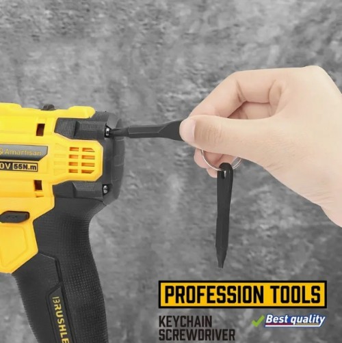 12개 세트의 자석 드라이버로, 5개의 필립스와 5개의 플랫헤드 드라이버, 전문적인 쿠션 핸들, 그리고 2개의 키 드라이버가 포함되어 있습니다.