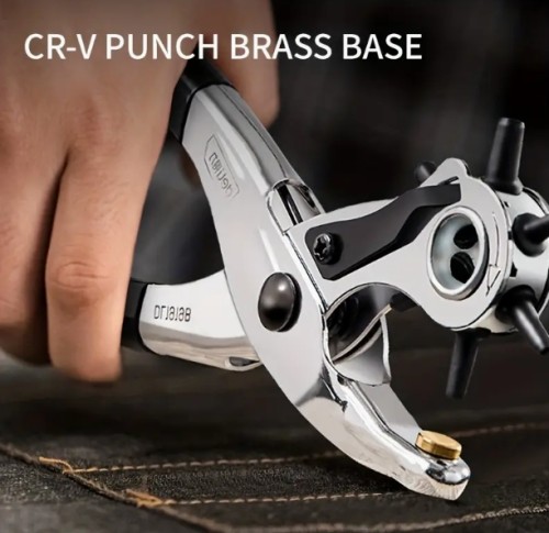 가죽 구멍 펀치 가죽, 벨트용 펀치 도구, 시계 밴드, 핸드백 스트랩 등, 헤비 듀티 로터리 펀처, 벨트 펀치 직경: 4.5/4 /3.5/3/2.5/2mm