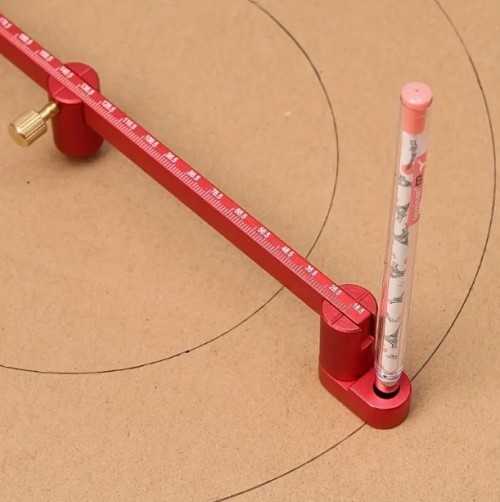 목공 측정 게이지 1개, 중심 찾기 자, 길이 연장 알루미늄 합금 측정 도구, 목공용 나침반, 나무 선반용 나침반