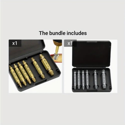 6pcs 손상된 나사 추출기 속도 드릴 비트 추출기 드릴 세트 나사를 쉽게 제거할 수 있는 도구 부러지고 손상된 나사 볼트 제거기