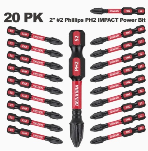 50mm/2인치 필립스 PH2 충격 스크루드라이버 비트, 플라스틱 제품, 목공예품, 가족, 공장, 사무실 등의 금속 가공품.