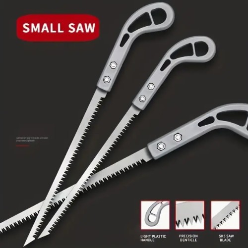 원목, 벽 패널링 및 목재 작업용 다용도 미니 핸드 톱 - 내구성 있는 플라스틱/금속 구조, 전원 필요 없음, 나무 트리밍용 핸드 톱