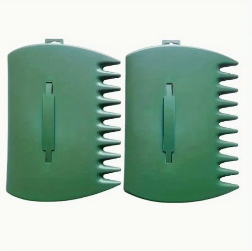 2개 잎 삽 손 긁는 기구 - 잎, 잔디 깎은 것, 잔해를 집어 올리는 데 사용되는 대형 플라스틱 정원 집게 - 튼튼한 원예 손 도구 세트