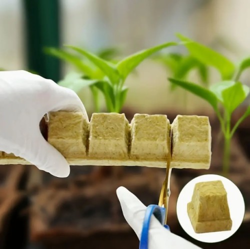 100개 (2.54cm×2.54cm×2.54cm) 토양 없는 재배 묘목 블록, 심기 블록, 정원 식물 성장 블록, 통기성 있는 암석 면재 식물 성장 블록, 정원 재배 용품