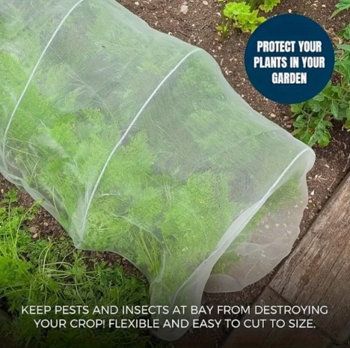 1 팩, 60 메쉬 투명 PET 곤충 메쉬, 정원 보호용, 야채, 꽃 및 과일 관리용 식물 덮개, 온실 해충 방제 메쉬