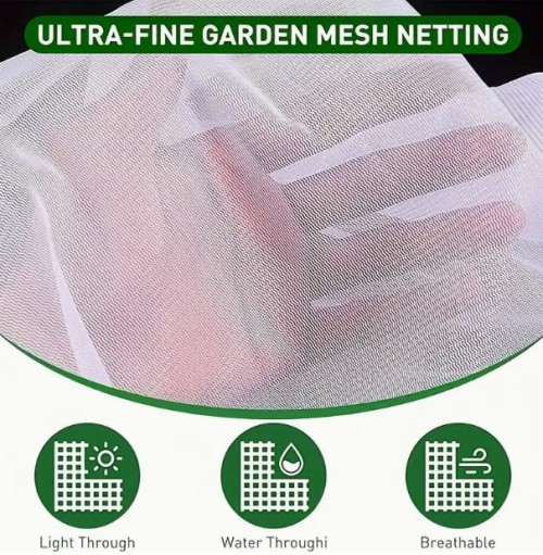 1 팩, 60 메쉬 투명 PET 곤충 메쉬, 정원 보호용, 야채, 꽃 및 과일 관리용 식물 덮개, 온실 해충 방제 메쉬