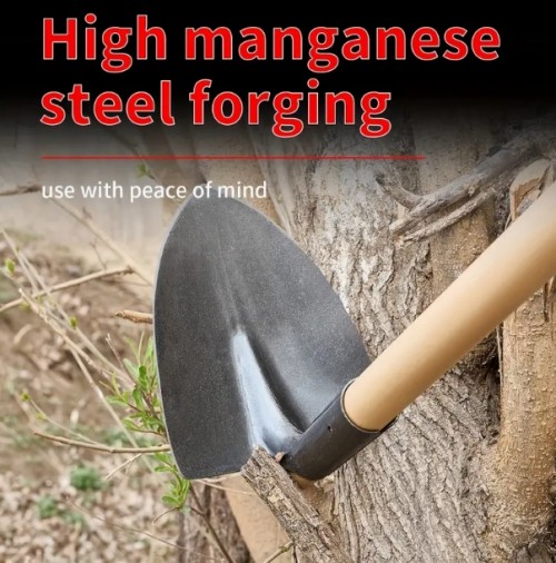 헤비듀티 스틸 정원 괭이 - 단일 헤드 넓은 둥근 끝 디자인, 흙 파기 및 채소/꽃 심기에 적합 - 날카로운 모서리, 인체공학적 손잡이, 내구성 있는 금속 구조 (단일 헤드), 정원 도구, 심기용 도구, 튼튼한 손잡이