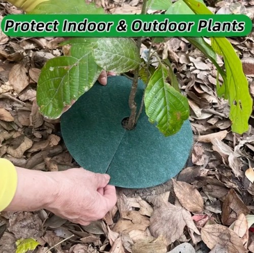 30개 녹색 비섬유 잔디 커버 링 - 잡초 방지 및 식물 보호용, 정원, 공원 및 나무에 적합, 최적의 영양 및 수분 보유를 위한 통기성 및 흡수성 소재, 정원 잡초 제어 | 쉽게 설치 가능