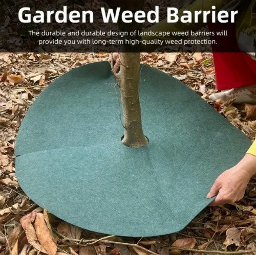 30개 녹색 비섬유 잔디 커버 링 - 잡초 방지 및 식물 보호용, 정원, 공원 및 나무에 적합, 최적의 영양 및 수분 보유를 위한 통기성 및 흡수성 소재, 정원 잡초 제어 | 쉽게 설치 가능