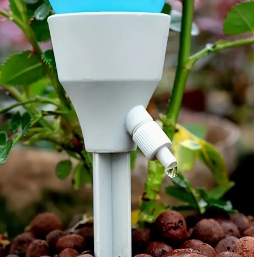 5pcs 자동 식물 수분 스파 세트, 조절 가능한 흐름 방수 관개 키트, 실내 및 정원 식물용, 표준 유럽 및 미국 스레드 병에 맞춰집니다, 배터리가 필요하지 않습니다, 효율적인 수분 시스템|조절 가능한 흐름 방수|내구성 있는 플라스틱 구조, 식물용 관개 스테이크