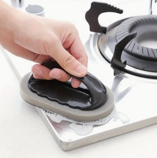 주방 마법 스펀지 브러시 1개, 스펀지용 다용도 세척 브러시, 팬, 냄비, 칼 닦기에 적합하며, 할로윈 장식 및 크리스마스 선물로도 좋습니다.