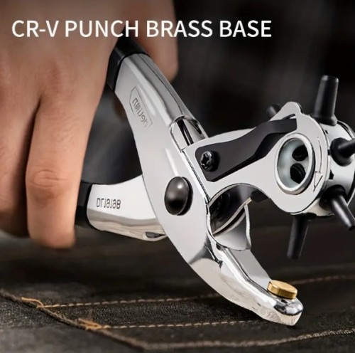 가죽 구멍 펀치 가죽, 벨트용 펀치 도구, 시계 밴드, 핸드백 스트랩 등, 헤비 듀티 로터리 펀처, 벨트 펀치 직경: 4.5/4 /3.5/3/2.5/2mm