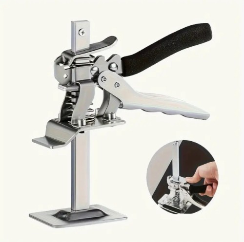 1pc 중량 대형 조절 가능한 팔 도구 - 550kg/121lb 용량, 정밀 위치 지정, 타일 설치, 문 및 캐비닛용 안정적인 베이스 - 금속 구조, 전원 필요 없음, 문 설치 도구 | 세련된 금속 마감 | 내구성 있는 구조, 타일 설치 도구