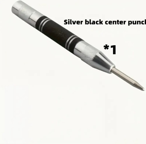 자동 센터 펀치, 조정 가능한 장력 펀칭 도구가있는 12.7cm 헤비 듀티 스틸 스프링 센터 펀치, 금속, 목재, 유리 및 플라스틱에 적합하며 DIY 매니아에게 적합 자동 센터 펀치 조정 가능한 스프링 도구 센터 홀 펀치 슈퍼