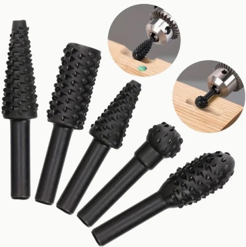 5pcs/10pcs 나무 조각 파일 Rasp 드릴 비트, 1/4 