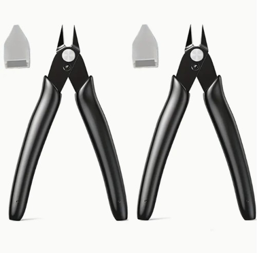 1개 정밀 5인치 탄소강 와이어 커터, 비접이식 블레이드 주얼리 제작, 전자 및 취미 공예용 - 야외 사용, 주얼리 제작 도구 | 슬림 커터 | 편안한 그립