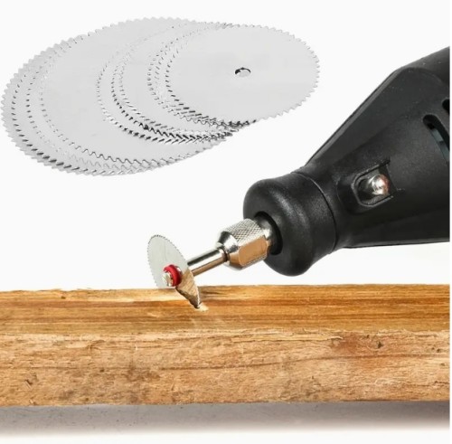 11pcs HSS 원형 톱 블레이드 세트, 목재용 미니 커팅 디스크, 10pcs 블레이드 + 1pc 폴